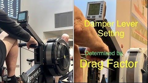 Concept II: Best Damper Setting Using the DRAG FACTOR. #Concept II; #Drag Factor; #Damper Lever.