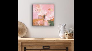 Simple Abstract Floral painting /Tutorial  Acrylic Painting/Demo/MariArtHome