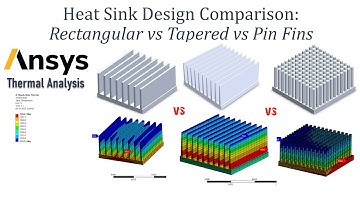 Thermal Analysis of Heat Sink Using ANSYS | Design Comparison: Rectangular vs Tapered vs Pin Fins
