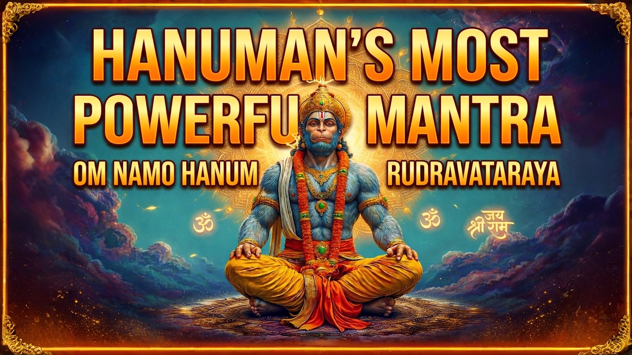 Powerful Hanuman Mantra | Om Namo Hanumate Rudravataraya | Remove Negative Energy | Stotra Japam