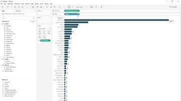 How to change the order of bars on a bar chart in Tableau?