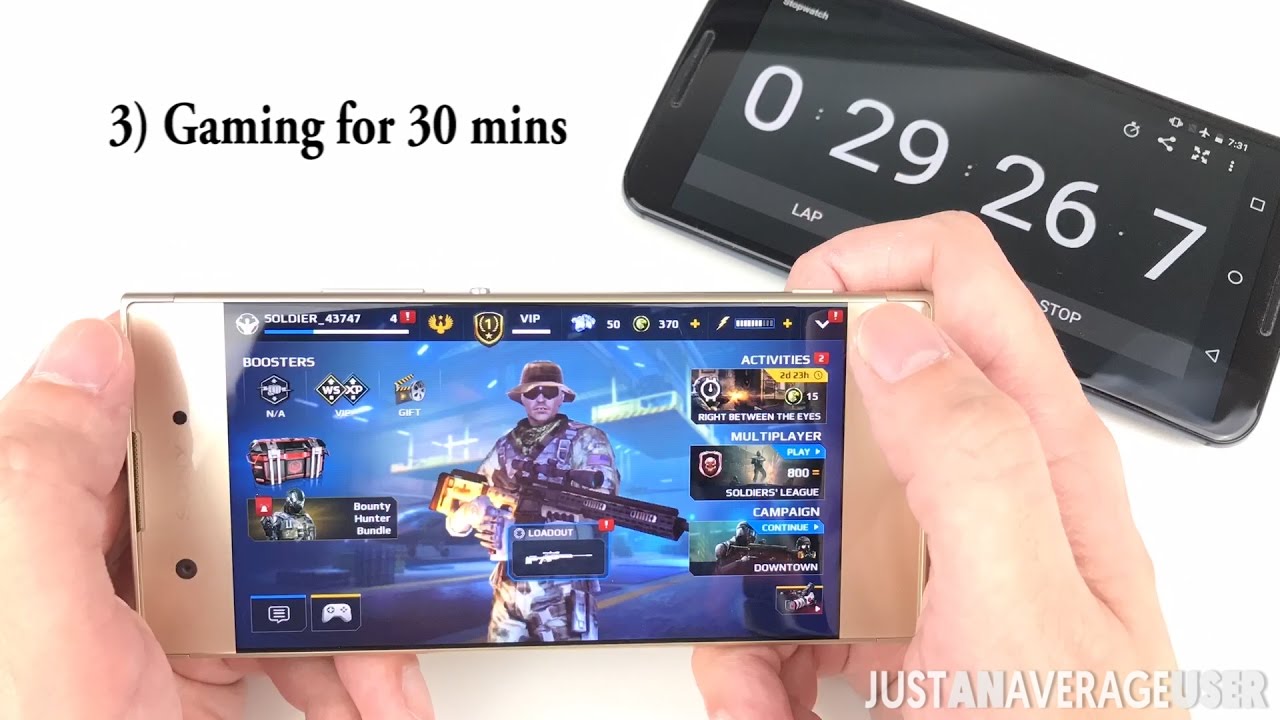 Sony Xperia XA1 Battery Time Lapse