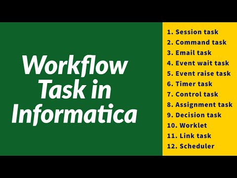 Workflow Task in Informatica Command task Email task Scheduler in Informatica Tutorial