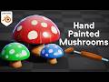 Low Poly Hand Painted Mushrooms 🍄 (Blender Tutorial)