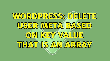 Wordpress: Delete user meta based on key value that is an array