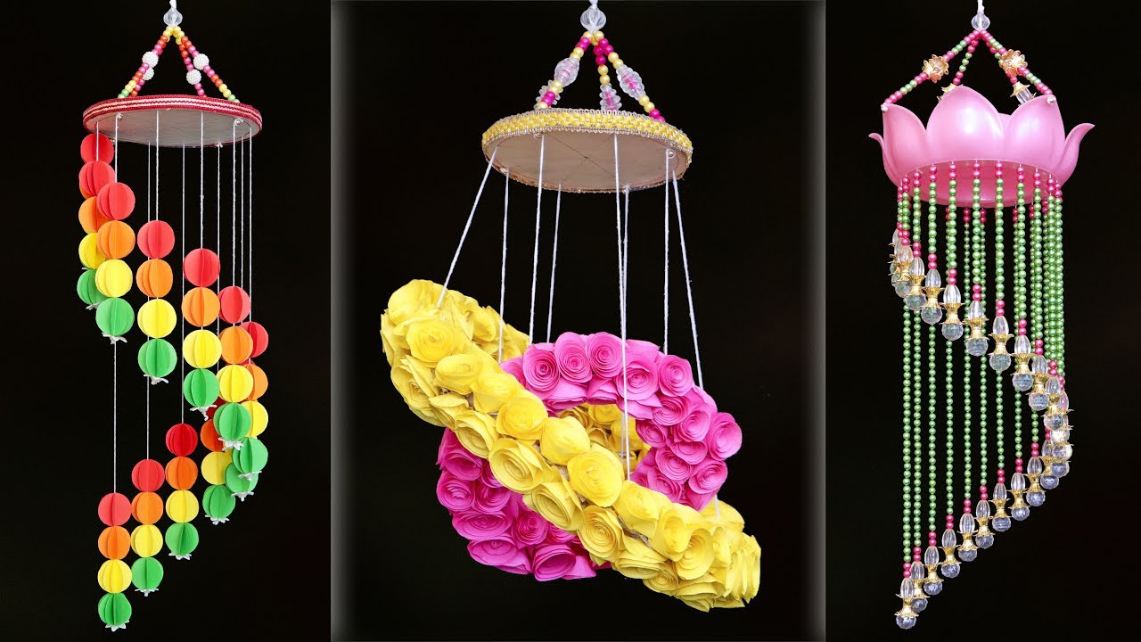 5 DIY Chandelier Amazing Jhumar Design for Home DIY Wind Chime
