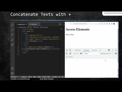 Lecture 6 Access Elements and Template literals in JS