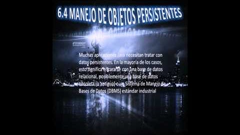 MANEJO DE OBJETOS PERSISTENTES