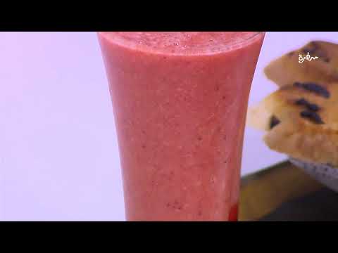 سموذي الفراولة والخوخ عمر إسماعيل