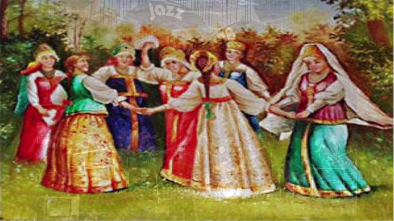Хоровод картины художников. Палех миниатюра березка. Троицкие хороводы в орловском полесье. Мартовские хороводы. Хоровод на троицу.