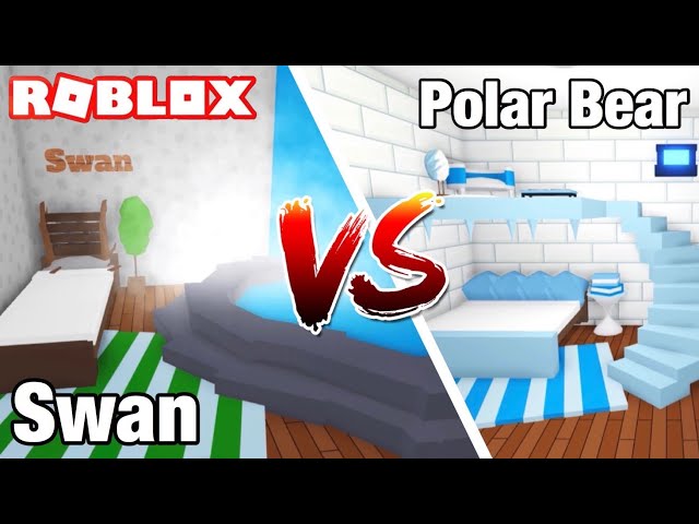 Swan Vs Polar Bear Bedroom Design Ideas Building Hacks Roblox Adopt Me Waterfall Ice Cave Youtube - pet neon fly ride polar bear and swan adopt me roblox in