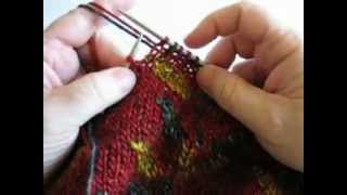 Stranded Colorwork - holding both yarns in left hand with thimble