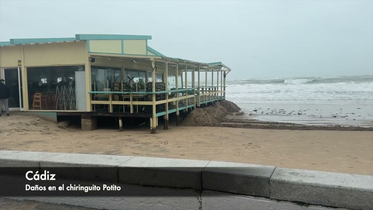 Temporal en la costa de Cádiz