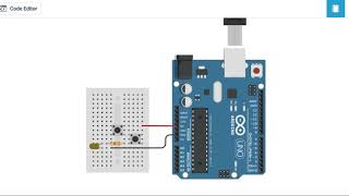 Coursera Build a circuit with two push buttons assignment using simulator.