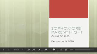 Sophomore Parent Night