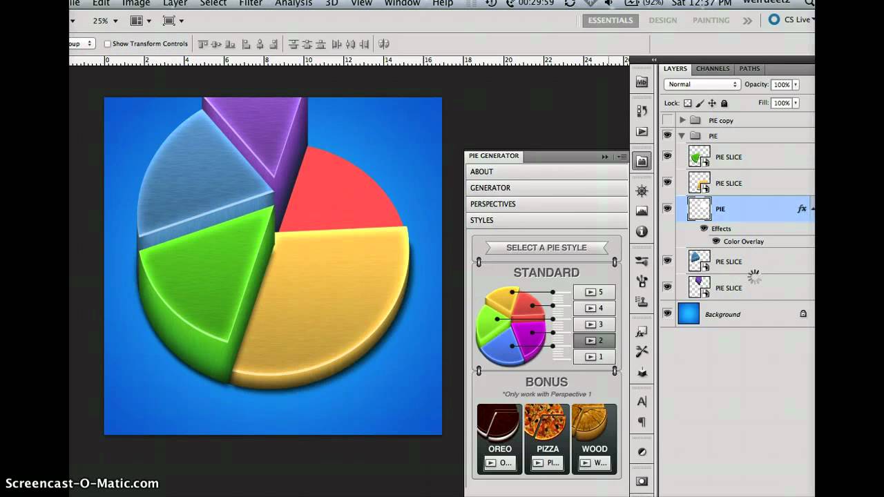 Create Pie Chart Photoshop