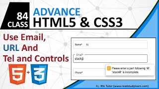 How to Create Email TextBox - URL TextBox - Phone Text Box - HTML5 and CSS3 Tutorial For Beginners