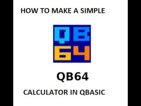 How to make a simple calculator with qbasic