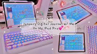 January 2021 Digital Journal w/ Me On My iPad Pro💕| GoodNotes5 | Free Precropped Digital Stickers💫