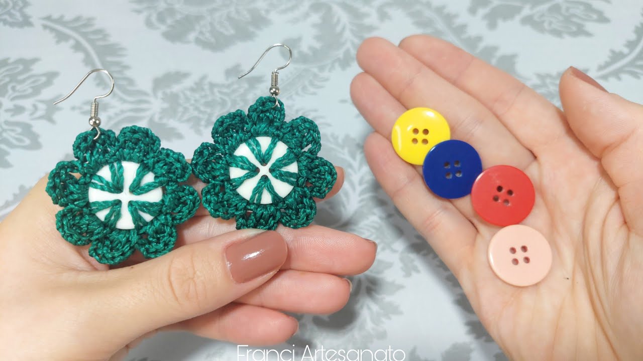 BRINCO DE CROCHÊ FEITO COM BOTÕES EM MENOS DE 10 MINUTOS 😍 | FRANCI ARTESANATO 