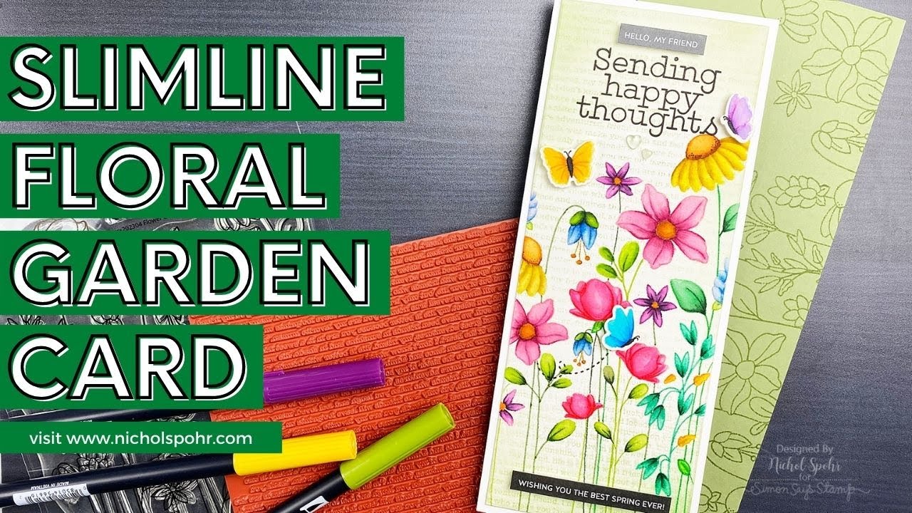 Slimline Floral Garden (Simon Says Stamp)