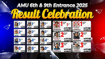 Result Celebration | AMU 6th & 9th Entrance 2025 | Image Classes