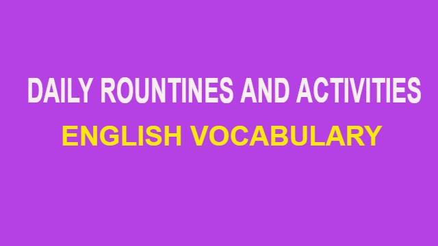 Daily Routines and Activities - English Vocabulary - YouTube