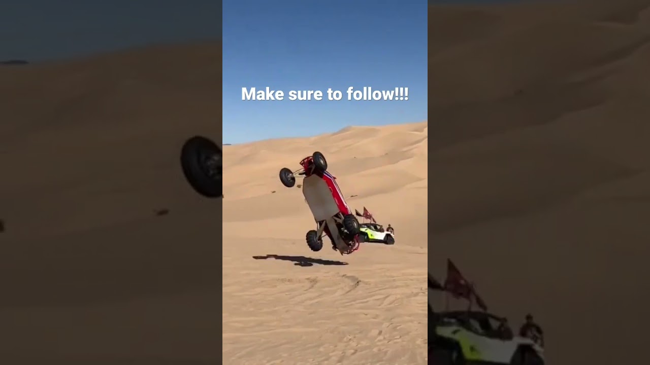 Huge sand rail crash at Glamis sand dunes, swing set jump! 