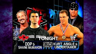 The Undertaker U0026 Kurt Angle Vs Ddp U0026 Shane Mcmahon wwf Vs Alliance Brawl Ensues 71201 22