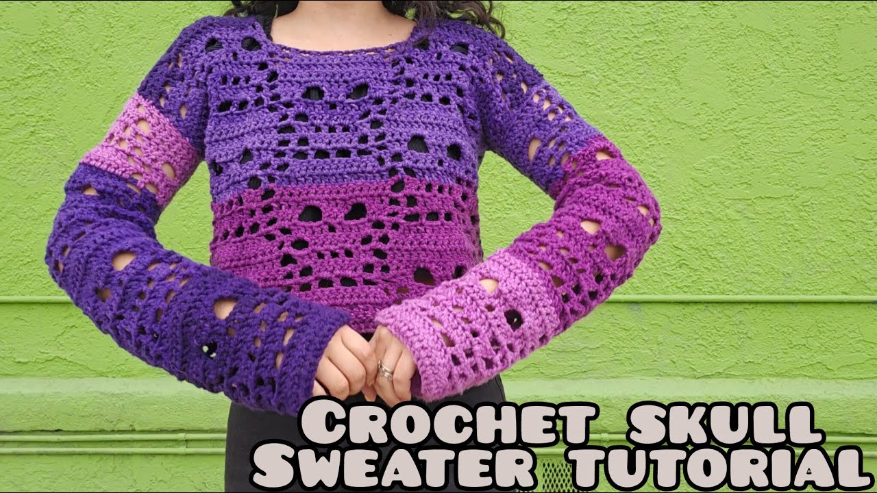 Crochet Skull Sweater Tutorial