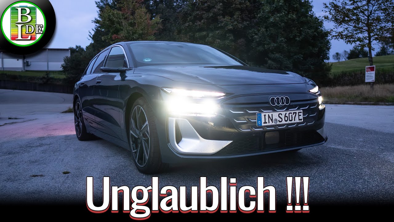 Audi S6 e-tron Avant Night Review 🌙 Ambient Light, Matrix LED & High Beam Assist Test