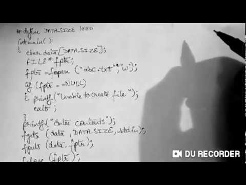 C Program to write data in a text file - YouTube