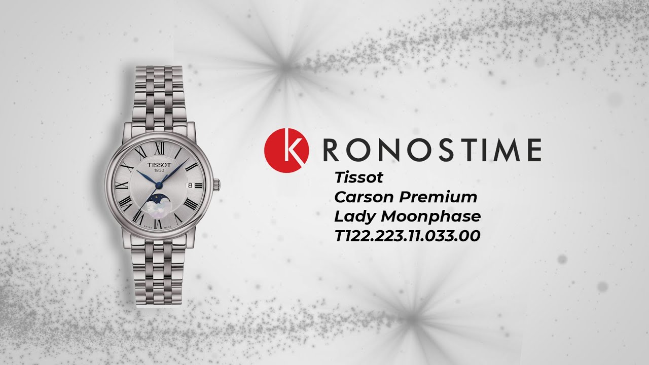 Tissot Carson Premium Lady Moonphase T122.223.11.033.00 (T1222231103300) Ð¾Ð±Ð·Ð¾Ñ ÑÐ°ÑÐ¾Ð² 