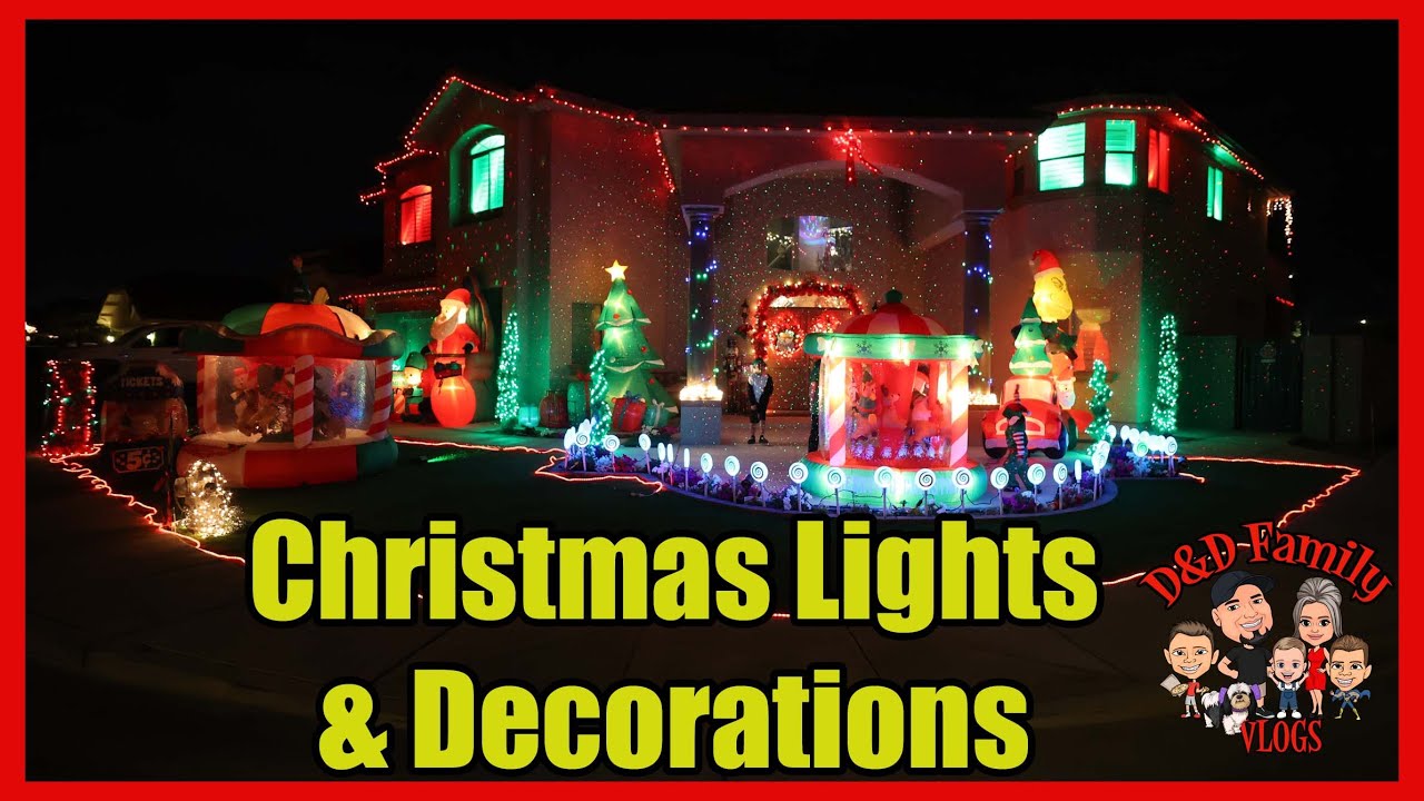 CHRISTMAS DECORATIONS AND LIGHTS 2020 | D&D FAMILY VLOGS