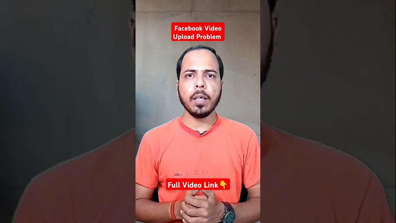 Facebook Video Upload Error Problem!! 
