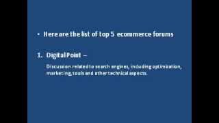 Famous Top E-commerce forums Profile
