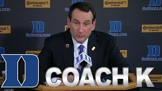 Duke's Coach K Talks Big Win Over Rival UNC