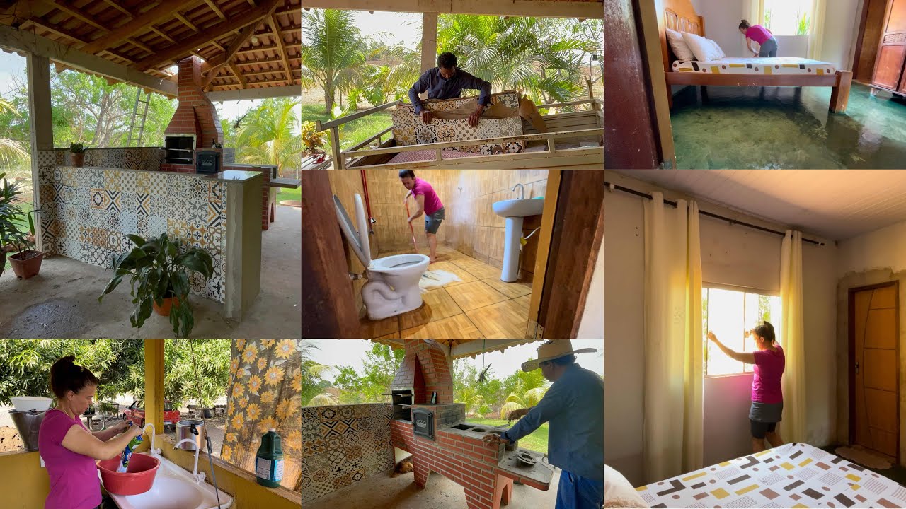 Tá ficando belíssima minha área gourmet 1º etapa concluída, diário da obra 🚧