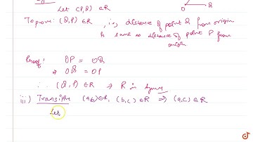 Show that the relation  ltmath gt  ltmi gtR lt/mi gt  lt/math gt on the set  ltmath gt  ltmi g