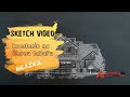 Ukážka sketch videa, kreslenie na čiernu tabuľu