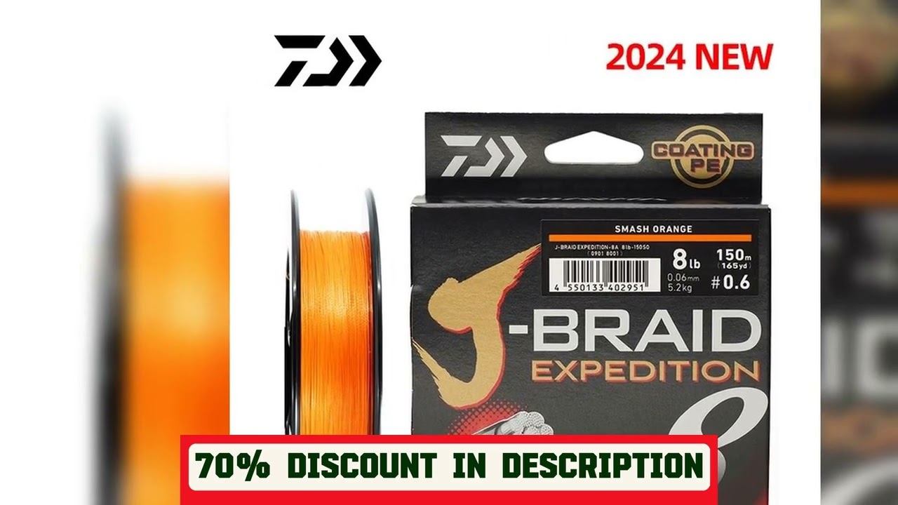 A must-have product! 2024 DAIWA  J-BRAID Expedition X8 Fishing Line 150/300M Braided PE