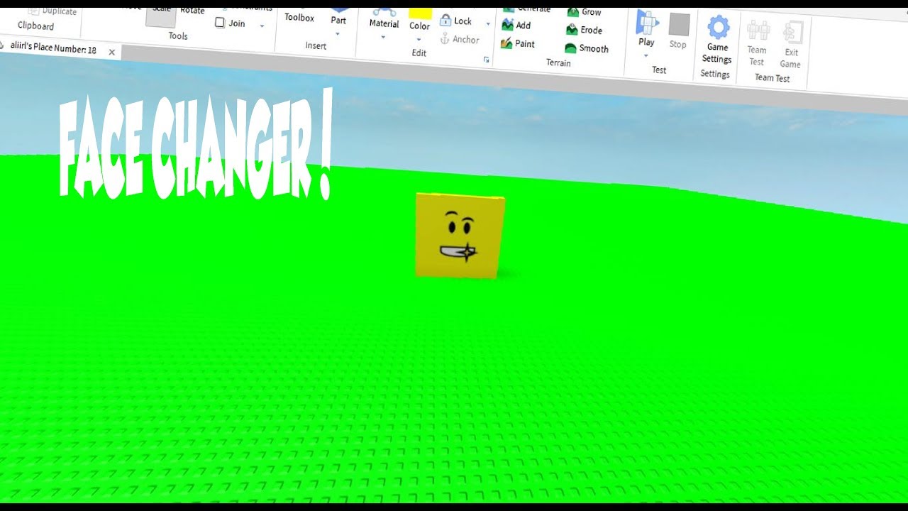 How To Make A Face Changer Roblox Studio Youtube - how to make a custom face in roblox studio