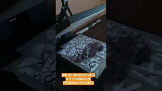 Broke Brain Design, dtf transfer pressing process. #dtf #tshirtdesign #heatpress #dtfprinting