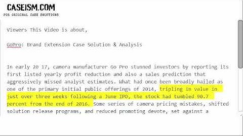 GoPro: Brand Extension Case Solution & Analysis- Caseism.com