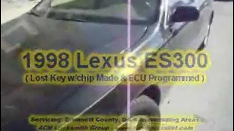 Atlanta GA: 1998 Lexus ES300 -Lost Key w/chip Made & ECU Programmed!