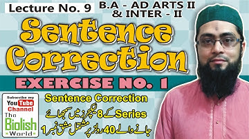 Sentence Correction | Exercise 1| 40 Rules Done ✅ | Intermediate | BA , AD Arts 2 |