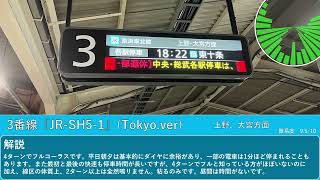 【JK-26】東京駅3番線発車メロディー『JR-SH5-1（Tokyo.ver）』