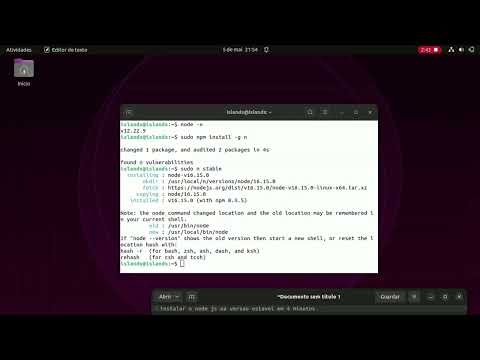 instalar node js(versao estável) 4 minutos