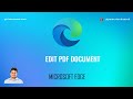 How to edit PDF document or form (for free) using Microsoft Edge?