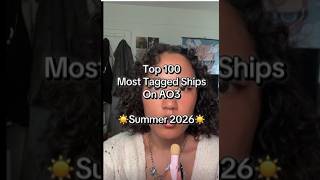 The MOST Tagged Ships on AO3 Summer 2026 (Top 100)